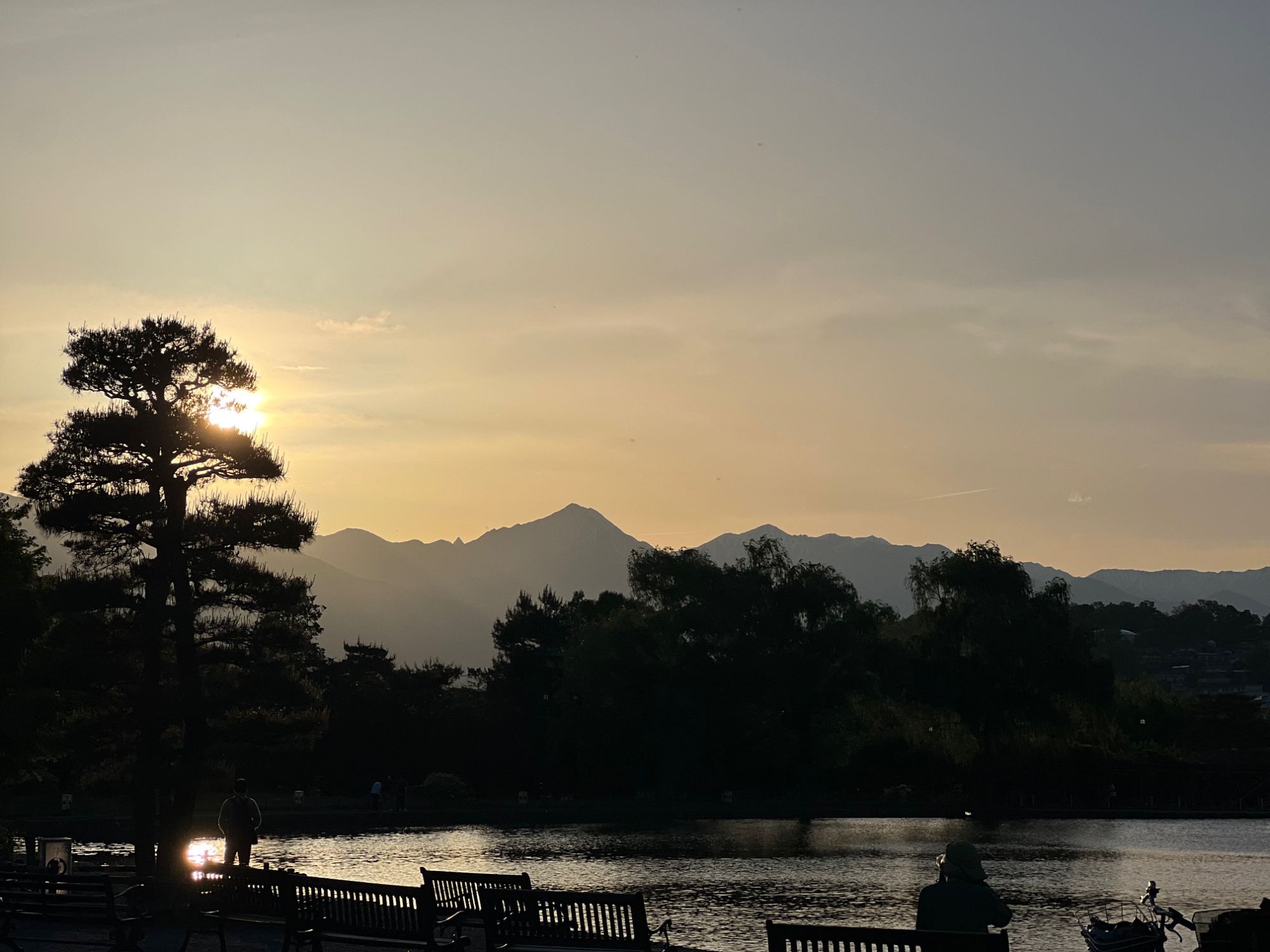 五月晴れ夕暮れ時の松本城公園 | 新まつもと物語