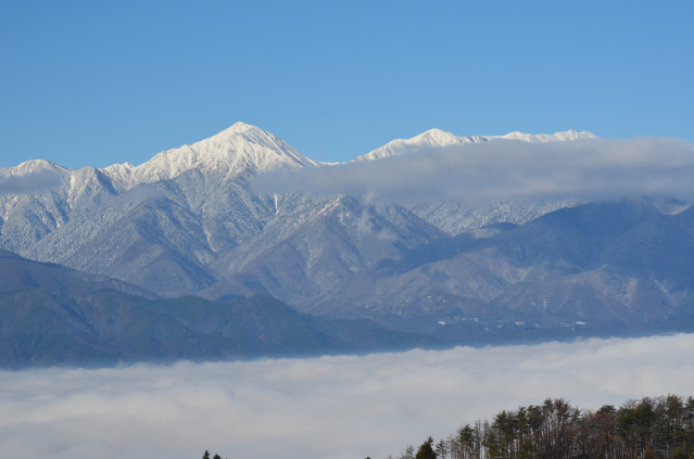 常念岳　芥子坊主山展望台から