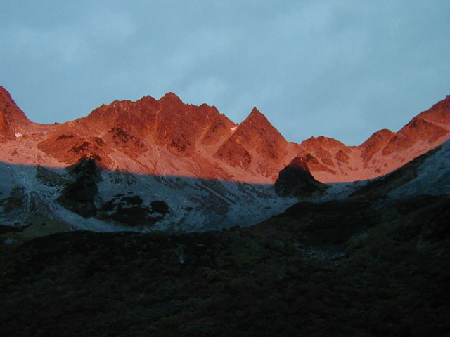 北アルプス　モルゲンロート