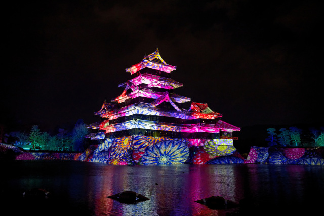 松本城プロジェクションマッピング