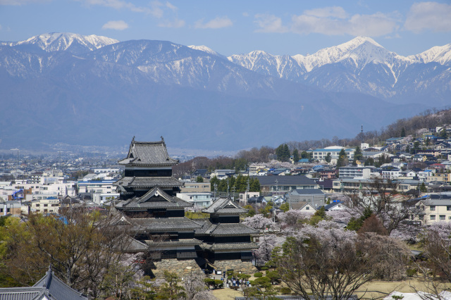 松本城　市役所展望台から