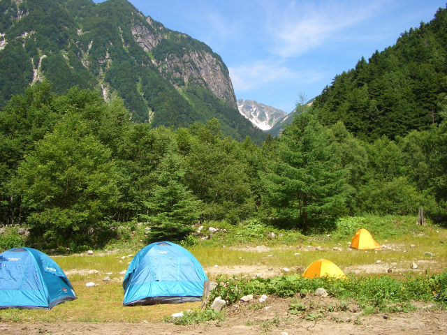 上高地　横尾野営場