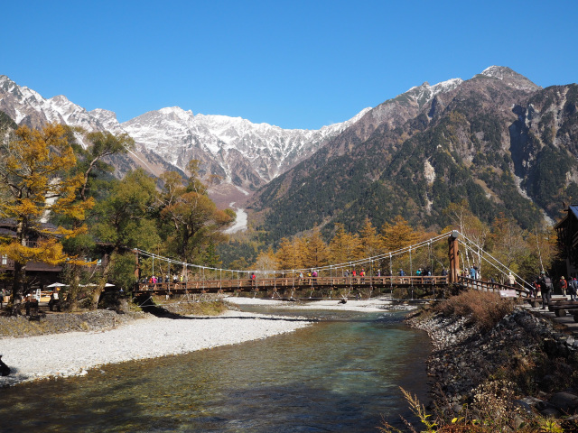 上高地　河童橋　秋