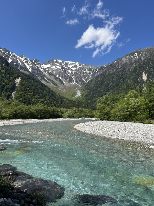 上高地　穂高連峰