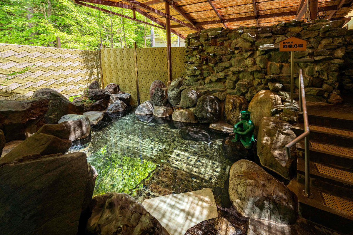 Natural hot springs drawn 100% from a private underground source.