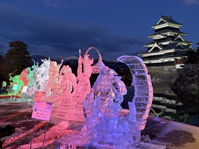 National Treasure Matsumoto Castle Ice Sculpture Festival …