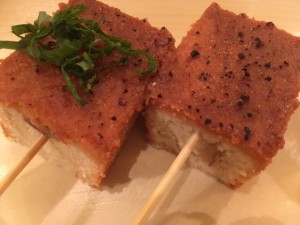 胡桃のパウンドケーキ　田楽仕立て