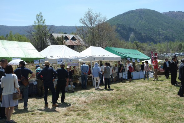 The line up of food stalls
