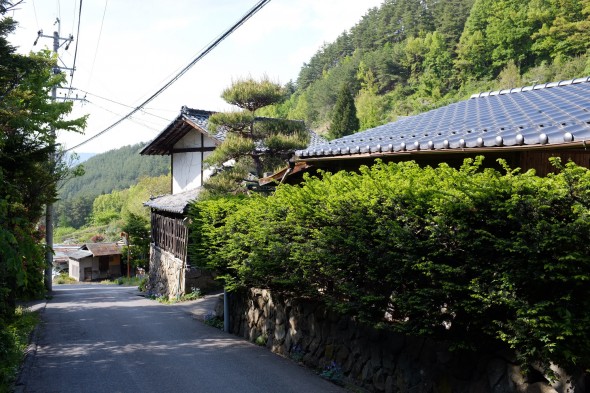 Walking through the village