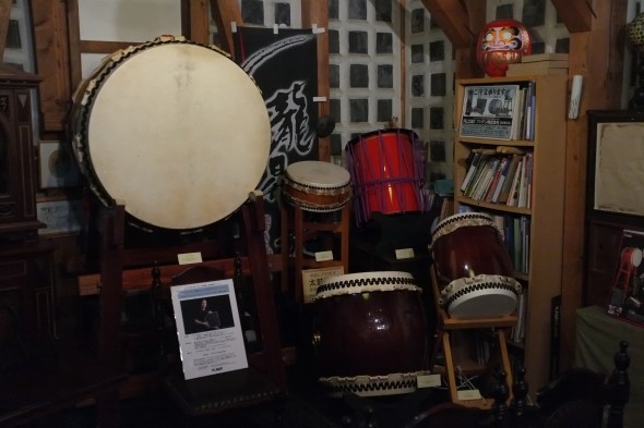 The taiko drum display