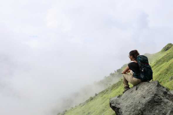 Eventually, we made it above the rain.