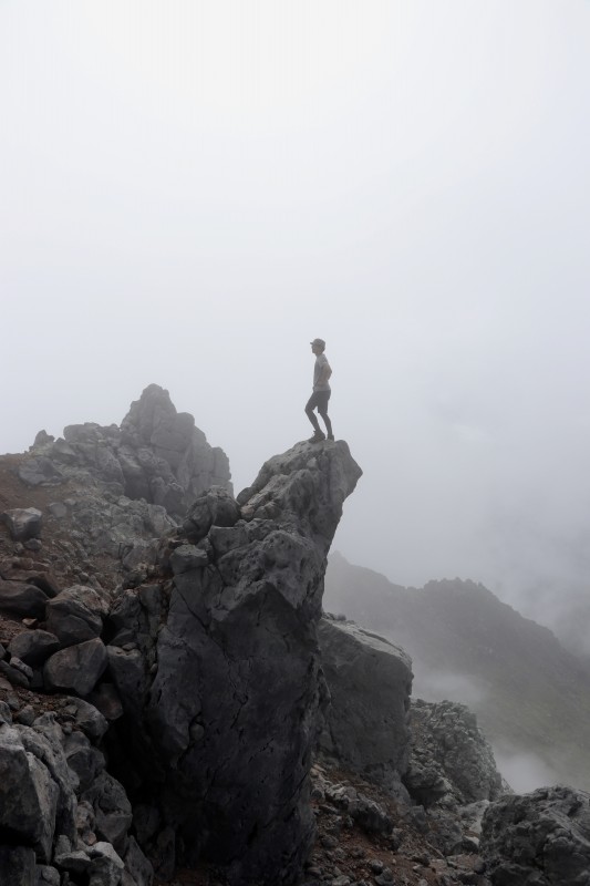 I wasn't brave enough to climb on these precarious rocks.
