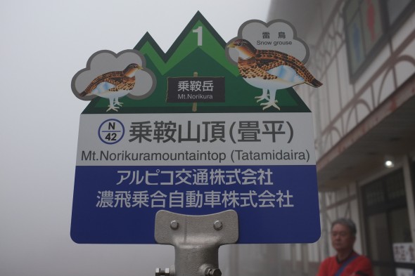 There are all kinds of unique bus stops at Tatamidaira. This one features the "raicho" or rock ptarmigan which you can sometimes spot at Tatamidaira.