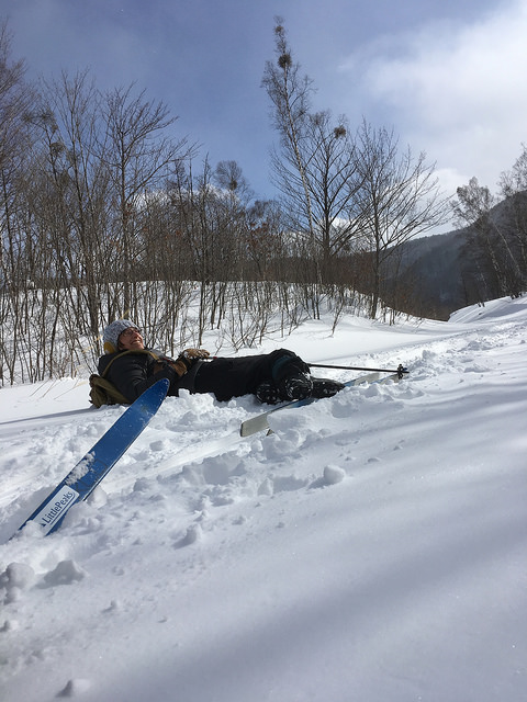 Fluffy snow will break your fall :)
