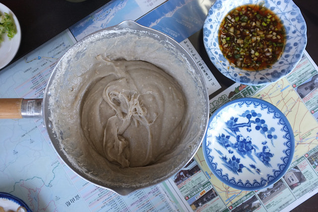 Sobagaki served right the pot