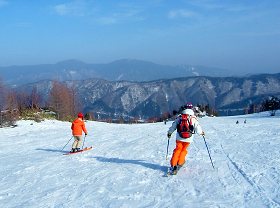 Skiing in Spring And Hot Spring After Skiing